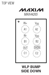 Rail-to-Rail, 200kHz Op Amp with Shutdown in a Tiny, 6-Bump WLP