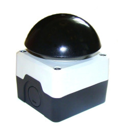 Kaseta sterownicza czarno-szara, przycisk grzybkowy czarny 72mm, T0-P1C300M72H