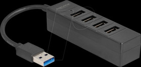 64350 USB 2.0 hub, 4 ports, 4x USB-A