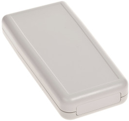 ABS handheld enclosure, (L x W x H) 141.6 x 68.65 x 25 mm, light gray, IP20, 4U34140703011