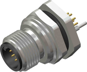 Złącze wielostykowe przemysłowe 12-pinowe M12 Montaż tylny Wtyczka RS PRO