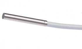 Czujnik indukcyjny śr 3mm dł: 22mm zabudowany Sn: 0.6mm 10-30VDC PNP NO IO-Link kabel złącze M8 3-PINowy 0.15m IP67 IBR30174