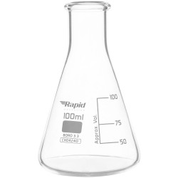 Rapid EGL0424D Conical Flask with Narrow Neck, 100 ml pack of 12