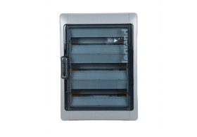 Rozdzielnica RN65 3x18 natynkowa z listwami IK09 IP65 drzwi transparentne 601947