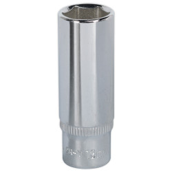 Sealey SP1413D Walldrive&#xAE; Socket 13mm Deep 1/4&quot;sq Drive Fully Polished