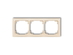 DECO Ramka 3 potrójna uniwersalna z tworzywa DECO Soft beżowy 1DRSO-3 KARLIK
