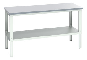 Stół warsztatowy szer. 900mm maks. obciążenie: 350kg Podstawowy stoł Blacha stalowa dł. 2000mm wys. 740 → 1140mm