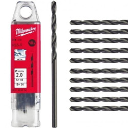 Wiertło do metalu HSS-R walcowane 2x24/49mm Zestaw 10szt MILWAUKEE