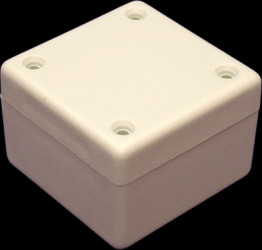 ABS enclosure, (L x W x H) 56 x 56 x 28 mm, light gray (RAL 7035), IP54, 1594AGY