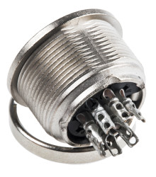 Gniazdo Din 8 -pinowe Żeński Montaż na panelu M16 100 V