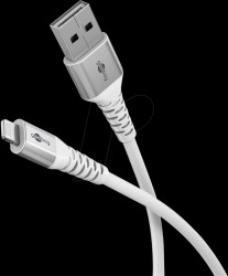 74510 Sync &amp; charge cable, USB-A -&gt; Lightning, 60 W, 0.5 m, textile, w