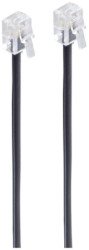 Connection cable, RJ11 plug, straight to RJ11 plug, straight, 10 m, black, BS70090
