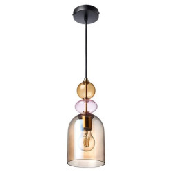 Lampa wisząca Tropea 1xE27 bursztynowa, średnia LP-2004/1P M AM Light Prestige
