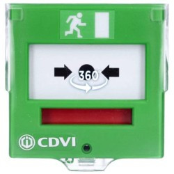 Ewakuacyjny przycisk wyjścia z elastyczną membraną, 2 styki CDVI BBGP2V