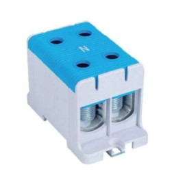 Blok rozdzielczy ‑ odgałęźny 2 ‑ polowy 35-150mm2 niebieski montaż płaski FJ-E150/2/B 1000067
