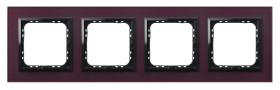 Sonata Ramka poczwórna śliwka szkło 4mm R-4RGC/61/25