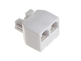 Adapter rozdzielacz telefoniczny RJ14 gn-2xgn 6P4C
