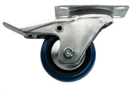 Koło samonastawne średnica kabla 80mm Płyta Guitel Hervieu 80kg wysokość całkowita 107mm