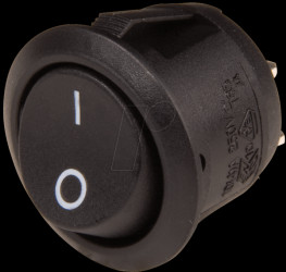 R13112AAAA Rocker switch, round, 1x ON -OFF