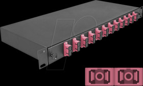 67008 19" FO splice box, 12x SC Duplex OM4, 1RU