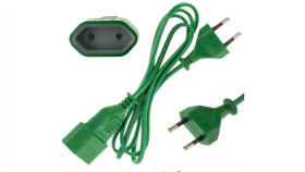 Przedłużacz 1-Gniazdo B/U Euro 2,5A 3M /Omyp 2X0,75/ Zielony Ps-11