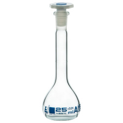 LabGlass Volumetric Flask with Stopper 25ml Class &#x27;A&#x27; 10/19 Pack of 2