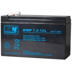 Akumulator AGM 12V/ 7,2Ah MWP 7,2-12L MWp 121146