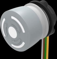 Emergency stop, rotary release, mounting Ø  22.3 mm, unlit, 1 Form A (N/O) + 1 Form B (N/C), 84-6230.0040