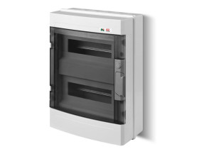 Rozdzielnica natynkowa 24 modułowa 2x24M drzwi transparentne IP40 EP-LUX PLUS RN 1906-01 ELEKTRO-PLAST NASIELSK