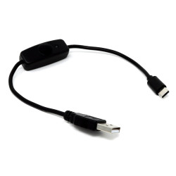 USB-A to USB-C Cable with On/Off Switch