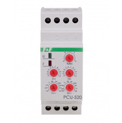 PCU-520 Przekaźnik czasowy 2-funkcyjny (nastawa 2 czasów T1 T2, styk: 2xNO/NC 230V)