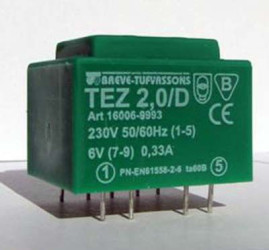 Transformator TEZ 2/D 230/6V