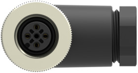 Jack, 4 pole, screw connection, screw locking, angled, T4112002041-000