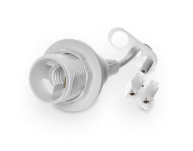 Oprawka plastikowa z kołnierzem E14 z przewodem