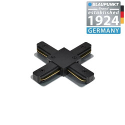 Blaupunkt Konektor do szyn 1-fazowych Krzyżowy X czarny, BLAUPUNKT-KX1B
