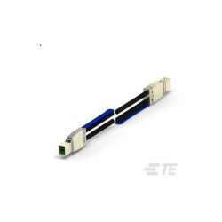 TE Connectivity 2337815-2 MiniSAS HD Cable Male to Male 30AWG 1M Length