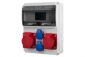 Rozdzielnica ULISSE 11M - gniazda 2x16A 5p, 2x230V /11 modułów/
