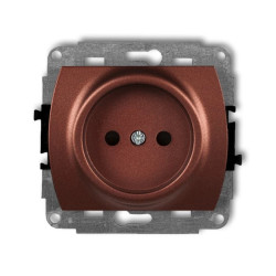 TREND Gniazdo pojedyncze b/u brĄzowy metalik 9GP-1p