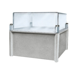 Szafka wolnostojąca, PanelSeT, Poliwęglan, Szary, 27 x 27 x 23cm, IP66