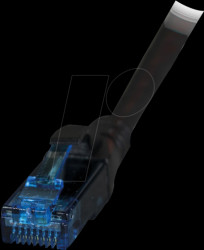 K8109SW.0,25 Patch cable U/UTP, Cat.6A, 0.25 m, black