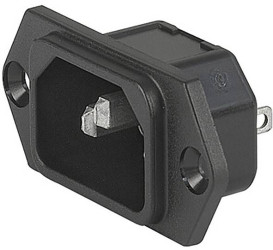 Schurter 3-144-632 Złącze męskie IEC złącze męskie proste Łączna ilość styków: 3 10 mA czarny 1 szt.