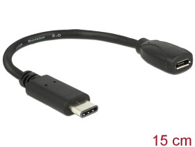 Adapter microUSB - USB-C 15cm
