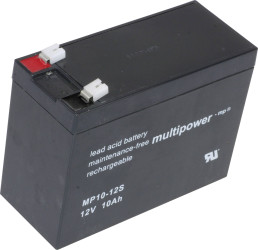 Akumulator ołowiowy multipower PB-12-10-4,8 MP10-12S, AGM, 12 V, 10 Ah