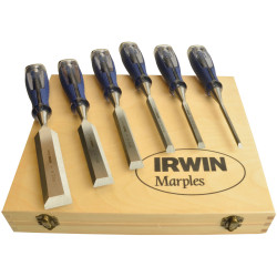 Irwin 10503733 M750 Splitproof Pro Bevel Edge Chisel Set, 6 Piece