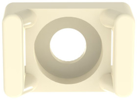 Mounting base, PA, ivory, (L x W x H) 21.9 x 50.3 x 9.4 mm, TM3S10-M69
