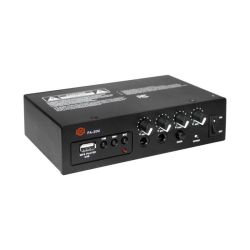 Wzmacniacz P.A. +12V/230V PA20 USB AUX 2xMic. SYRENA / PA-20M SHOW