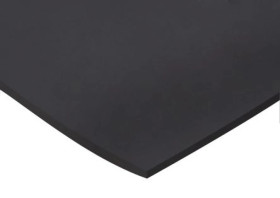 Arkusz gumy, Czarny, 1.4g/cm³, 1m x 1.2m x 3mm, RS PRO