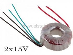 TST 50/029 trans. 10W 2x15V 2x 1,67A toroidalny