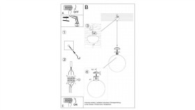 Lampa Wisząca Nad Stół W Salonie Omi Kolor Złoto Biały Z Kloszem, Źródło G9 -...