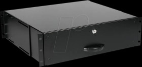 26210270 19-inch keyboard drawer, 3 U, lockable, black